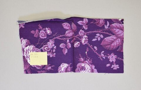 Purple Floral Pattern Fabric Sample