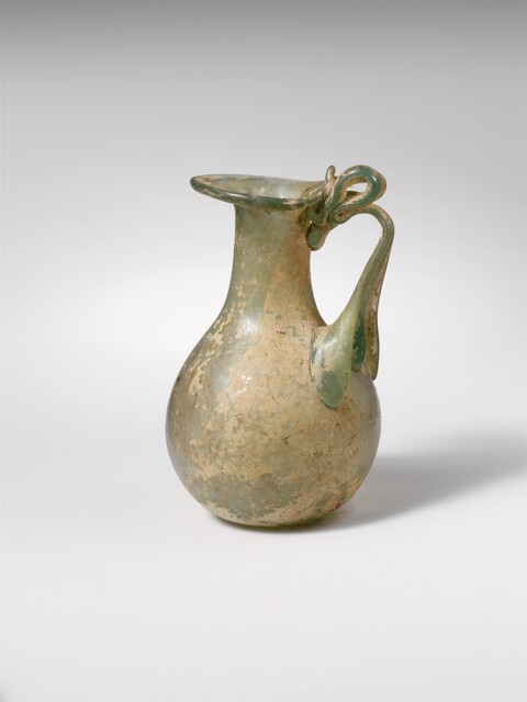 Ancient Green Glass Single-handled Ewer