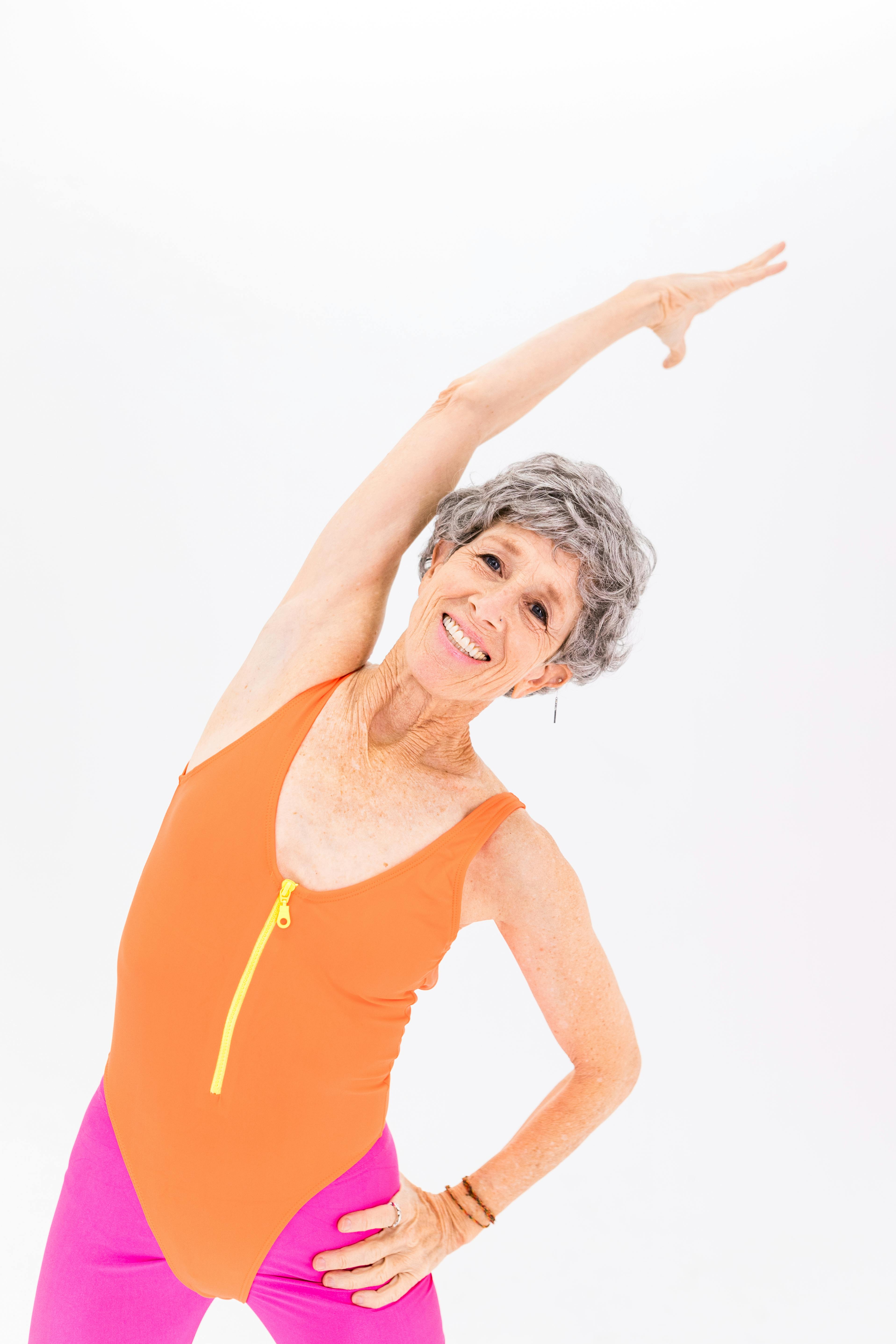 Senior Woman Doing Side Stretch