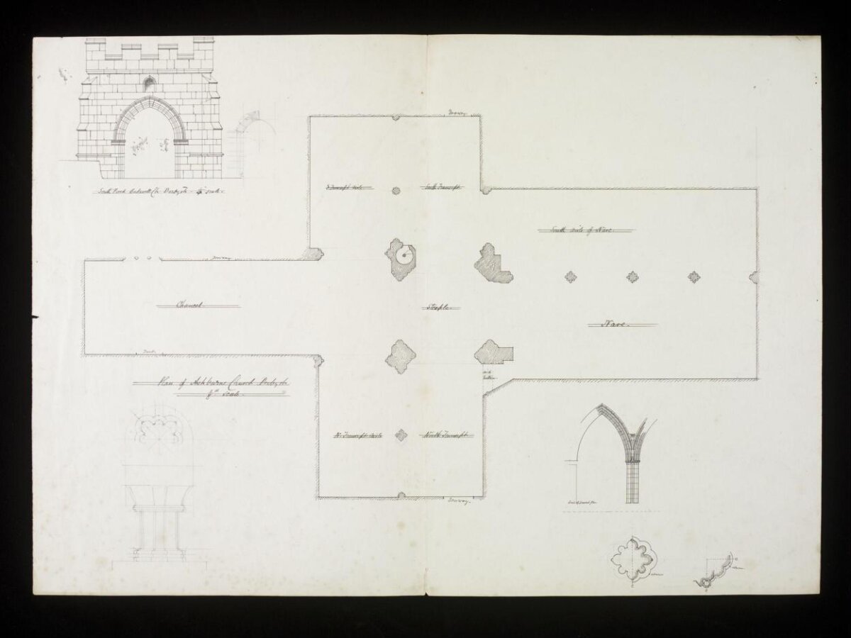 Hand-drawn Church Architectural Drawings