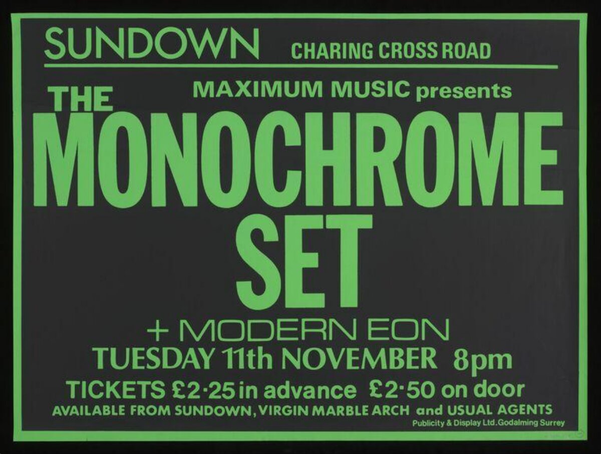 The Monochrome Set Concert Poster