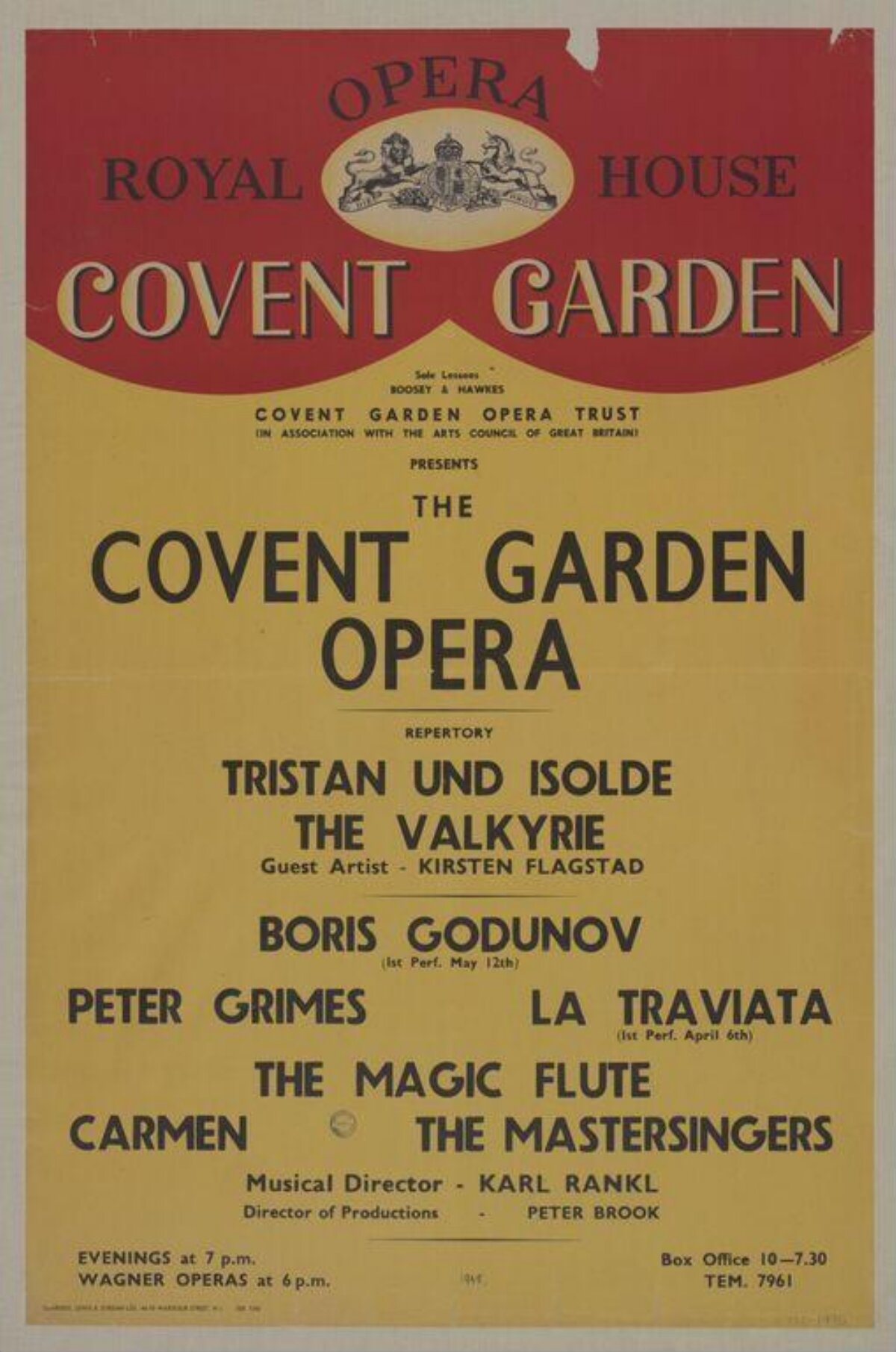 Vintage Covent Garden Opera Poster