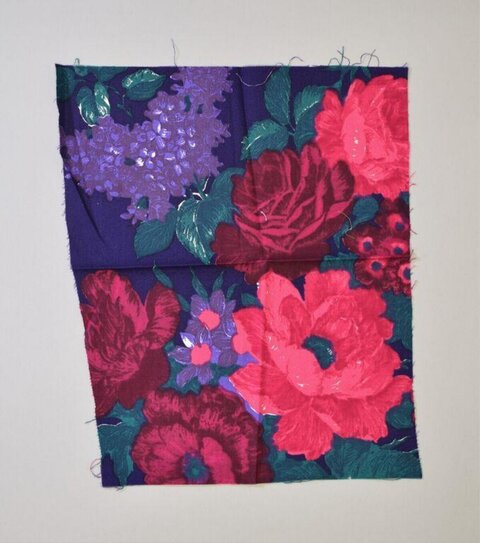 Floral Printed Fabric Piece