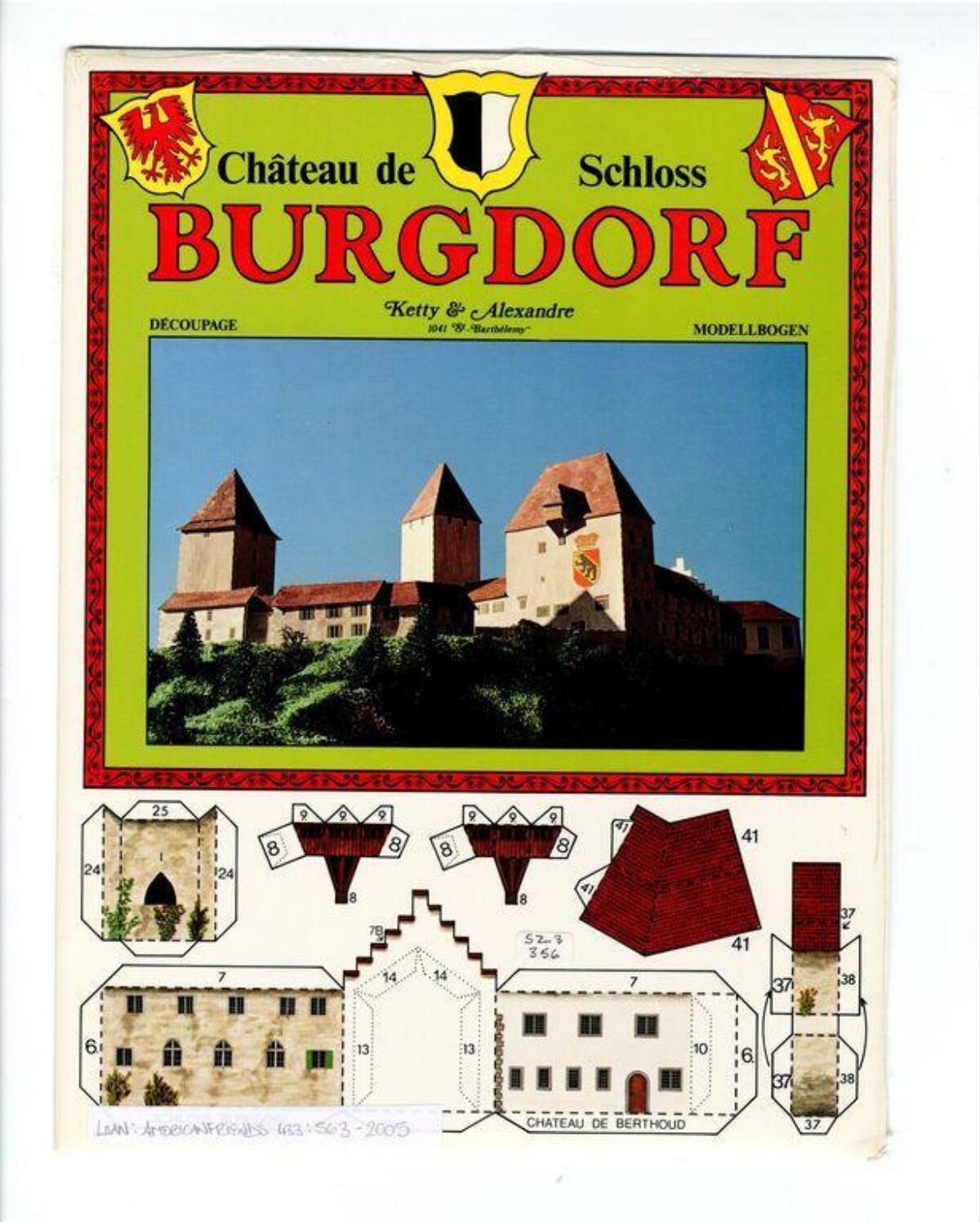 Burgdorf Castle Paper Model Sheet