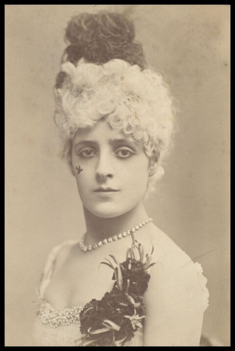 Vintage Sepia Portrait of Victorian Woman