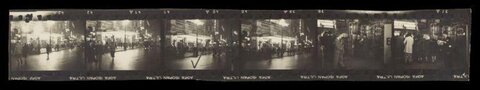 Vintage City Street Panoramic Negative Strip