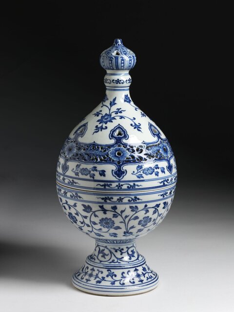 Chinese Blue and White Porcelain Incense Burner