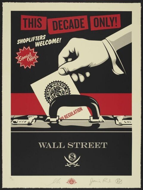 Satirical Poster of Wall Street