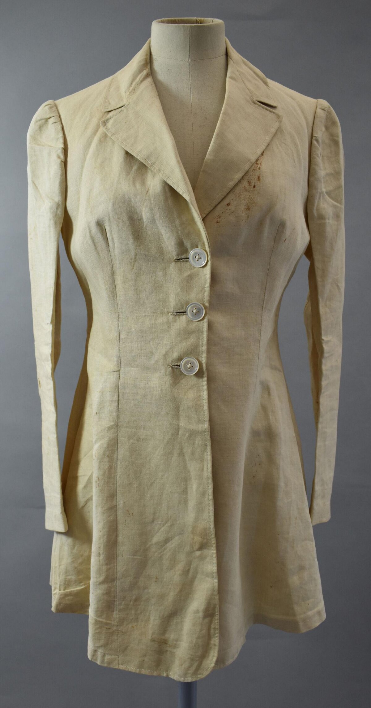 Vintage Cream Long Blazer