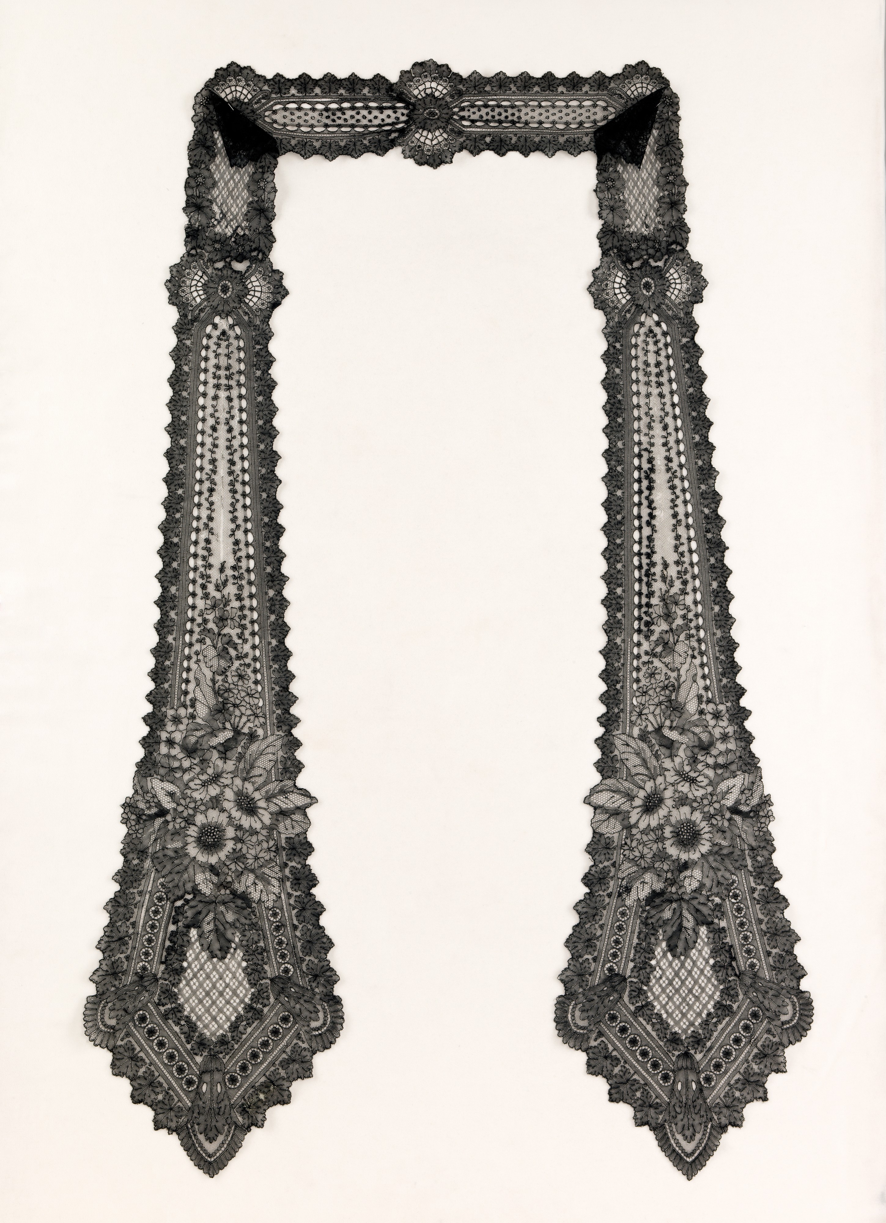 Vintage Black Lace Neck Scarf