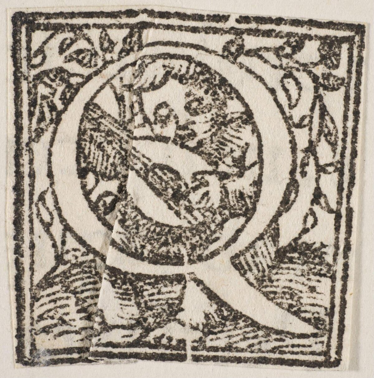 Woodcut Decorated Initial Q — Avatars