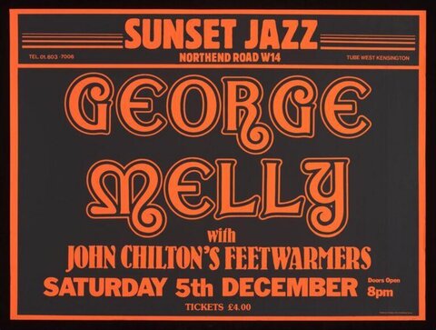 George Melly Sunset Jazz Concert Poster