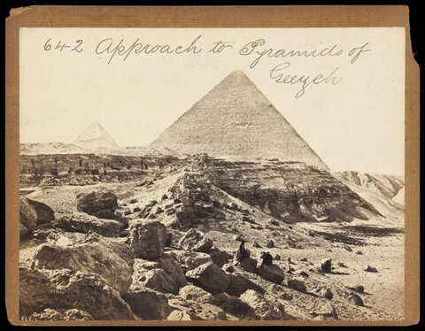 Approach to Giza Pyramids