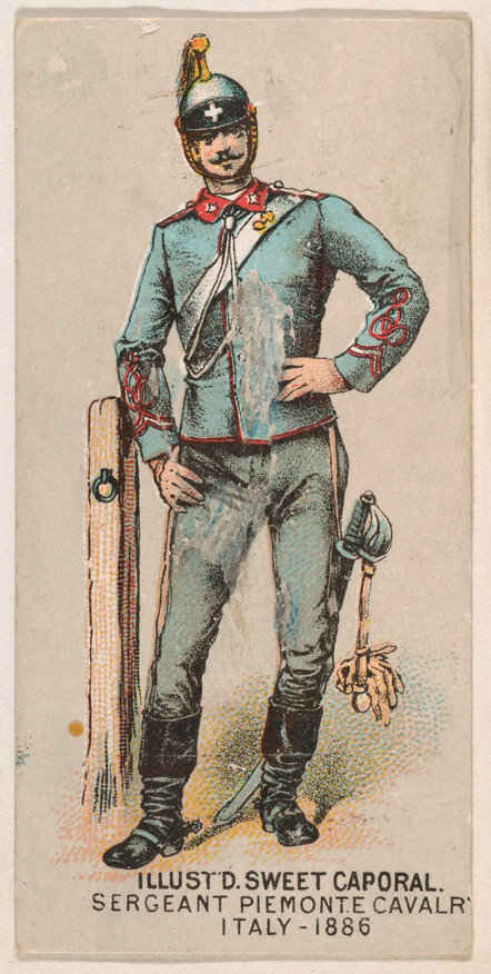 1886 Italian Cavalry Sergeant Illustration