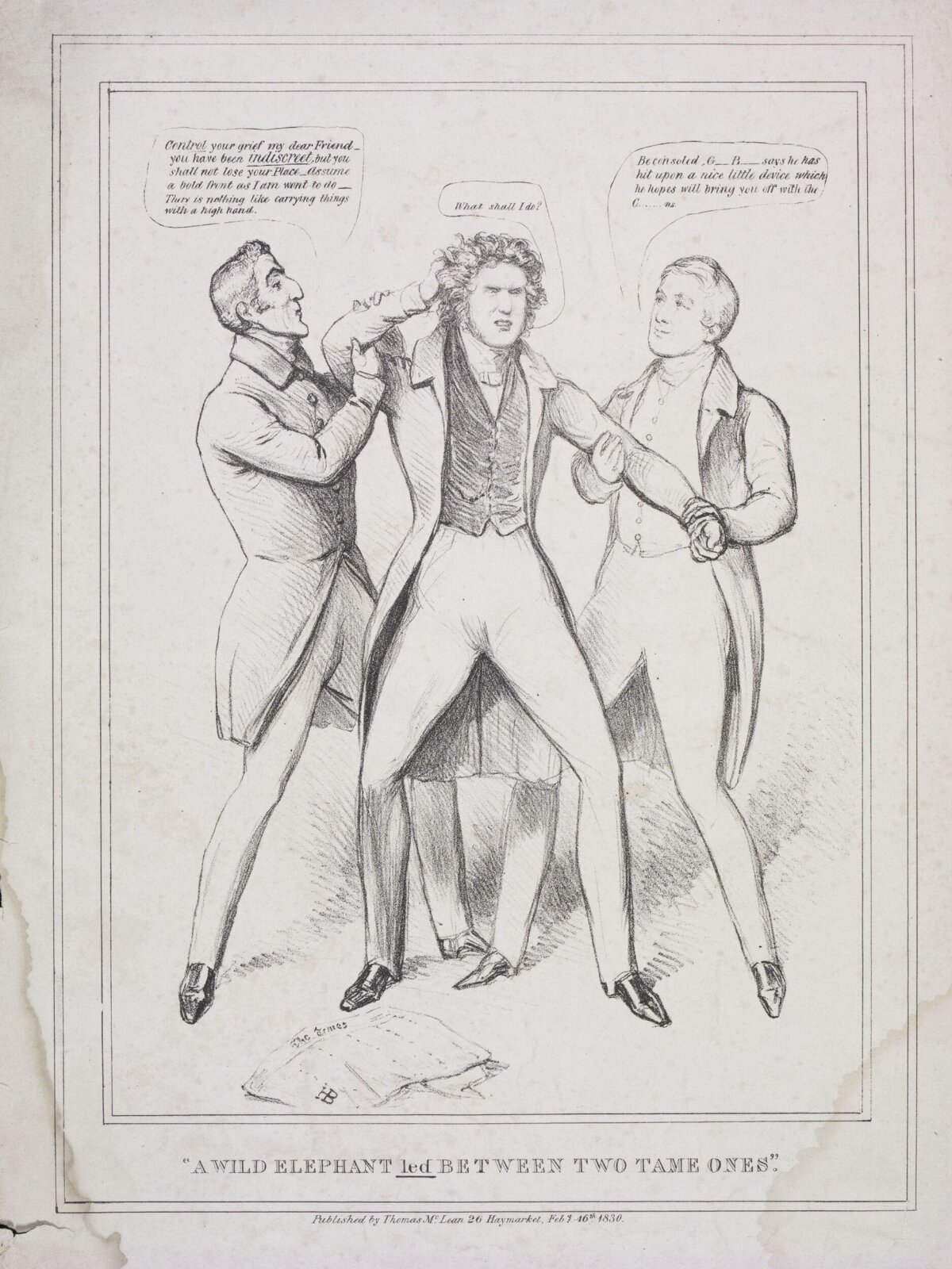 1830 Satirical Political Cartoon