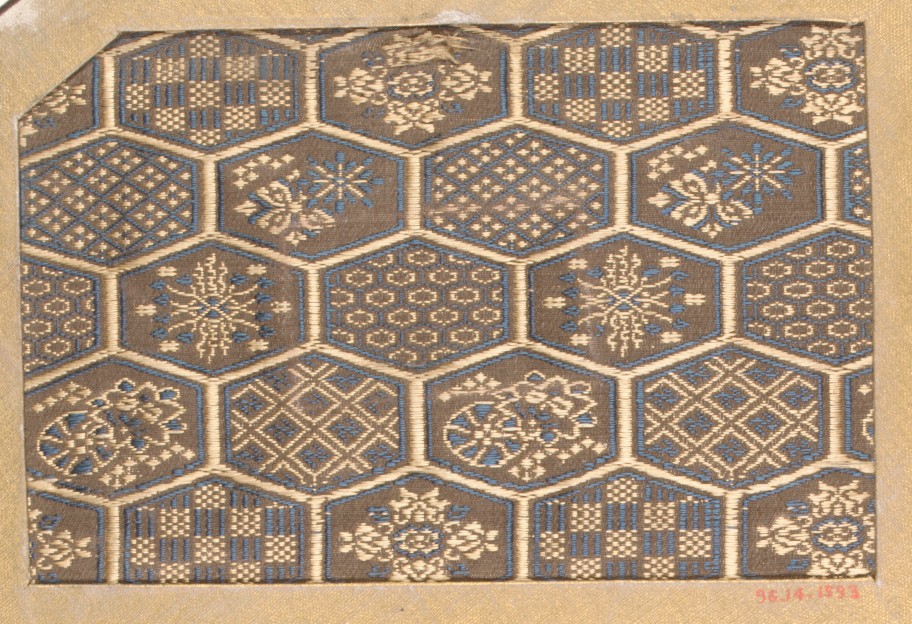 Traditional Hexagonal Pattern Woven Textile