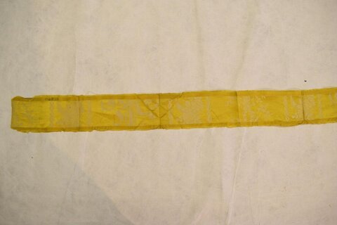 Yellow Patterned Fabric Strip Sample