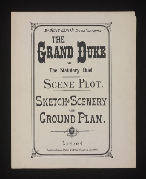 The Grand Duke Opera Scene Plot Title Page