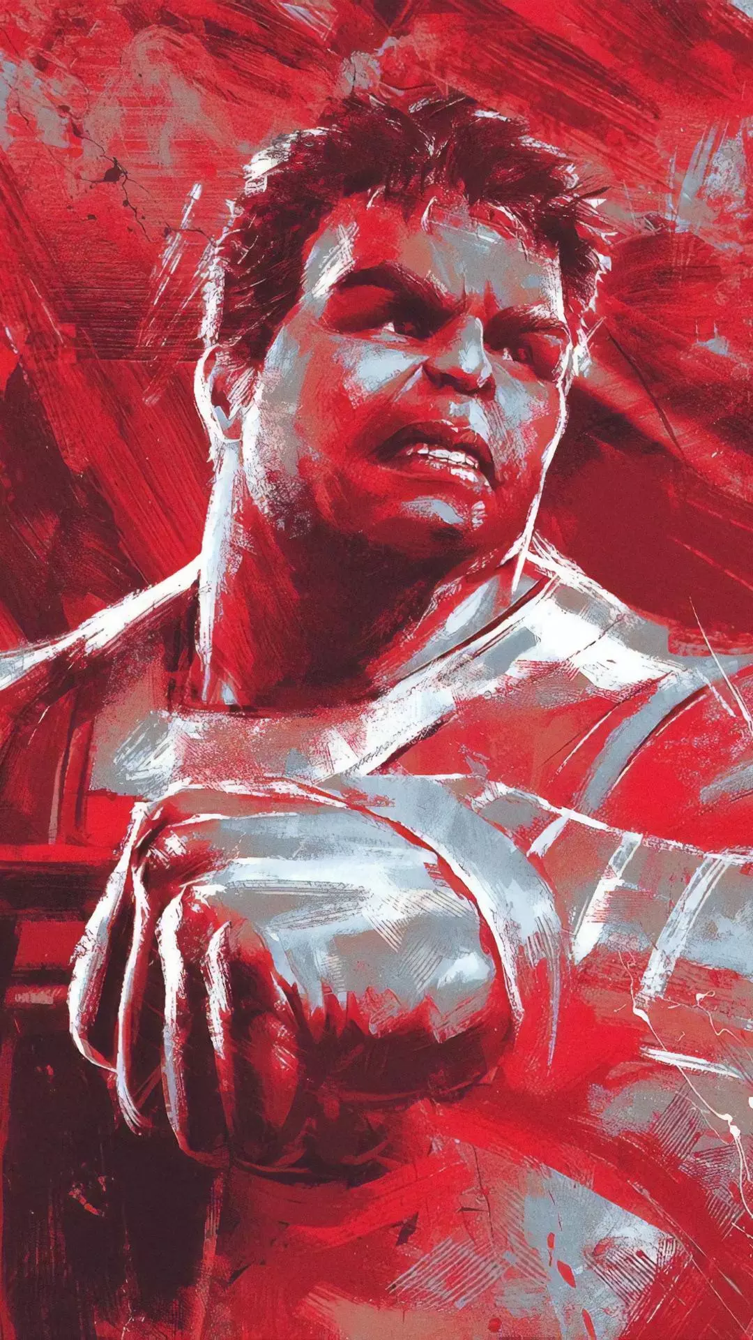 Red Hulk Portrait Painting