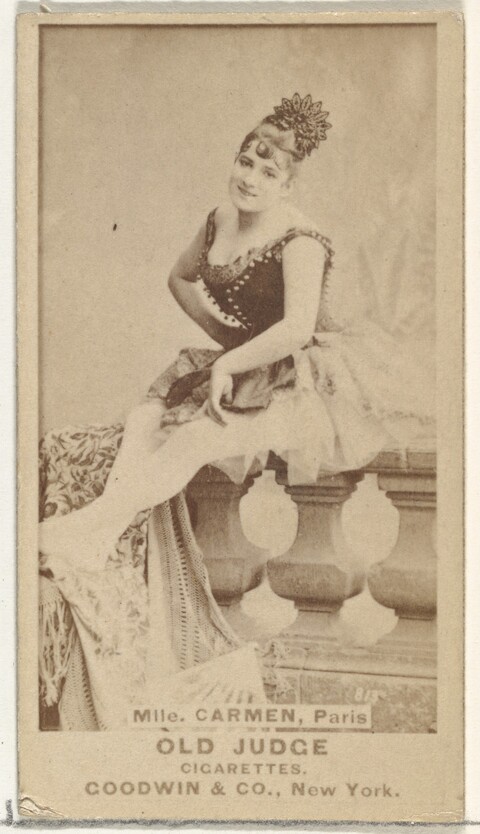 Old Judge Cigarette Card of Mlle Carmen