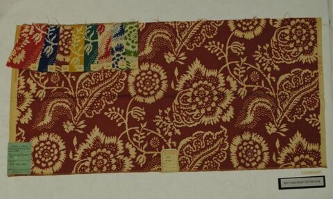 Vintage Floral Pattern Fabric Samples