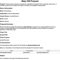 Major Gift Proposal