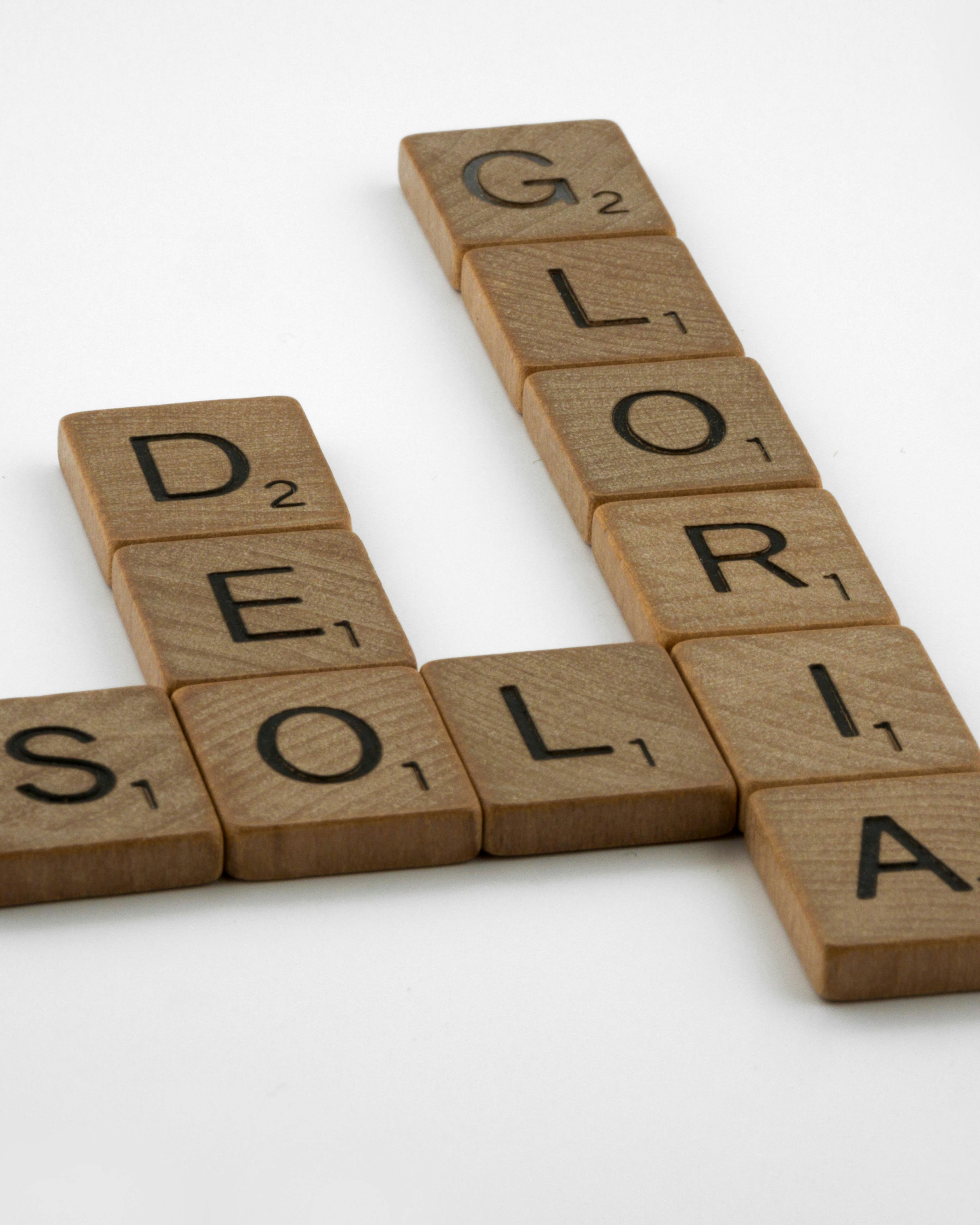 Scrabble Tiles Cross Arrangement