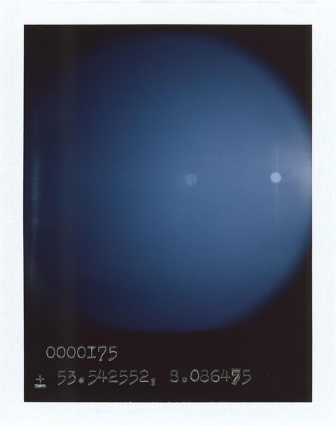 Sky Polaroid with Geographical Coordinates