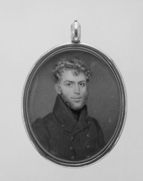 Miniature Portrait Pendant of a Gentleman
