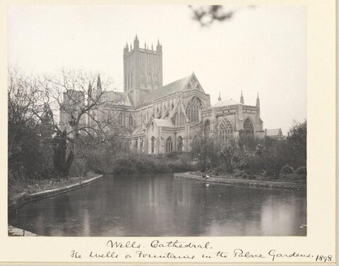 Wells Cathedral 1898 Palace Garden View