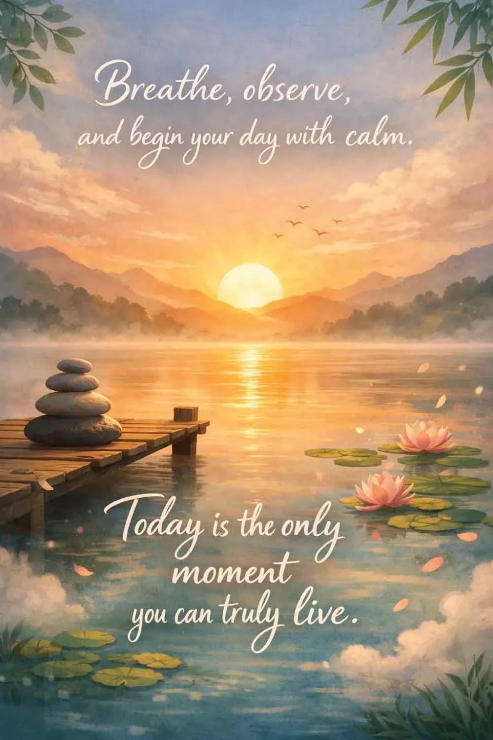 Peaceful Sunrise Inspirational Quote