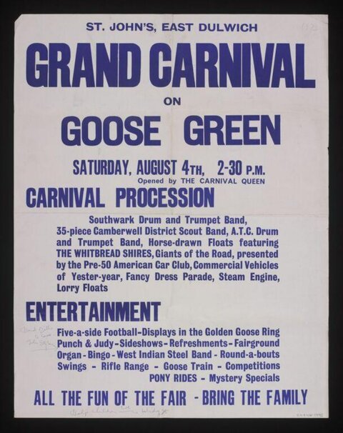 Vintage Goose Green Grand Carnival Poster