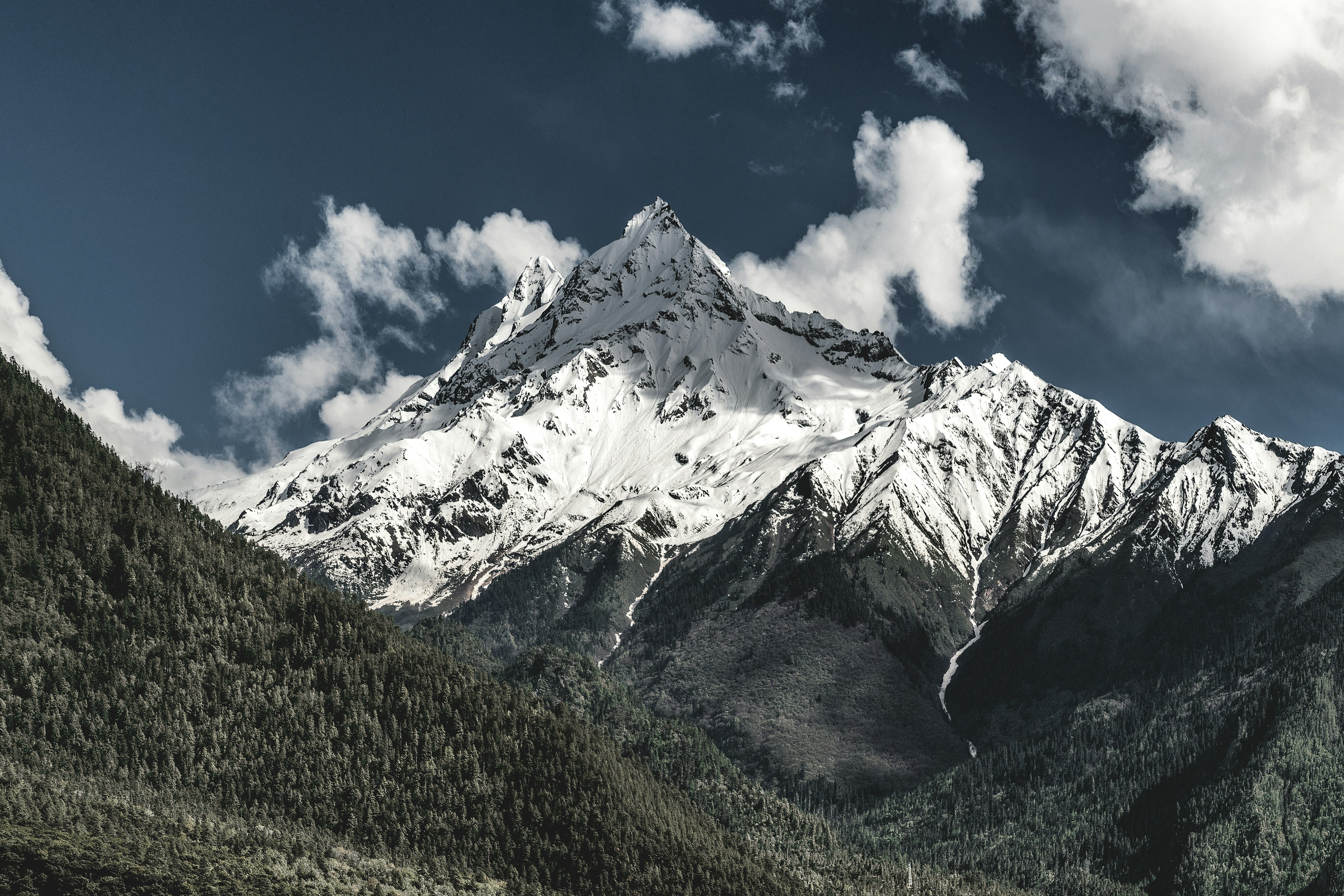 Snow-capped Mountain Under Blue Sky