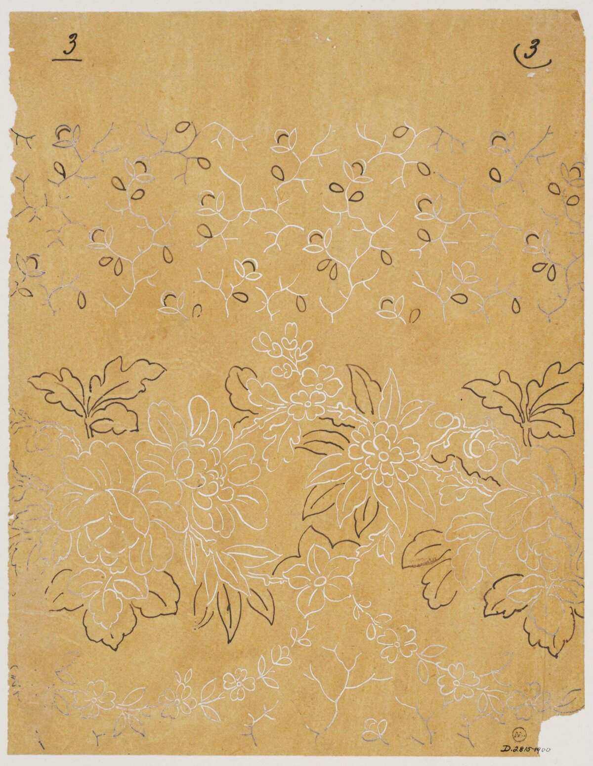Hand-drawn Floral Pattern Design Draft