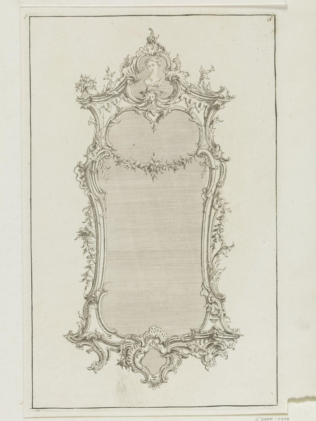 Ornate Rococo Frame Engraving