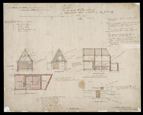 1859 Stable Architectural Blueprint