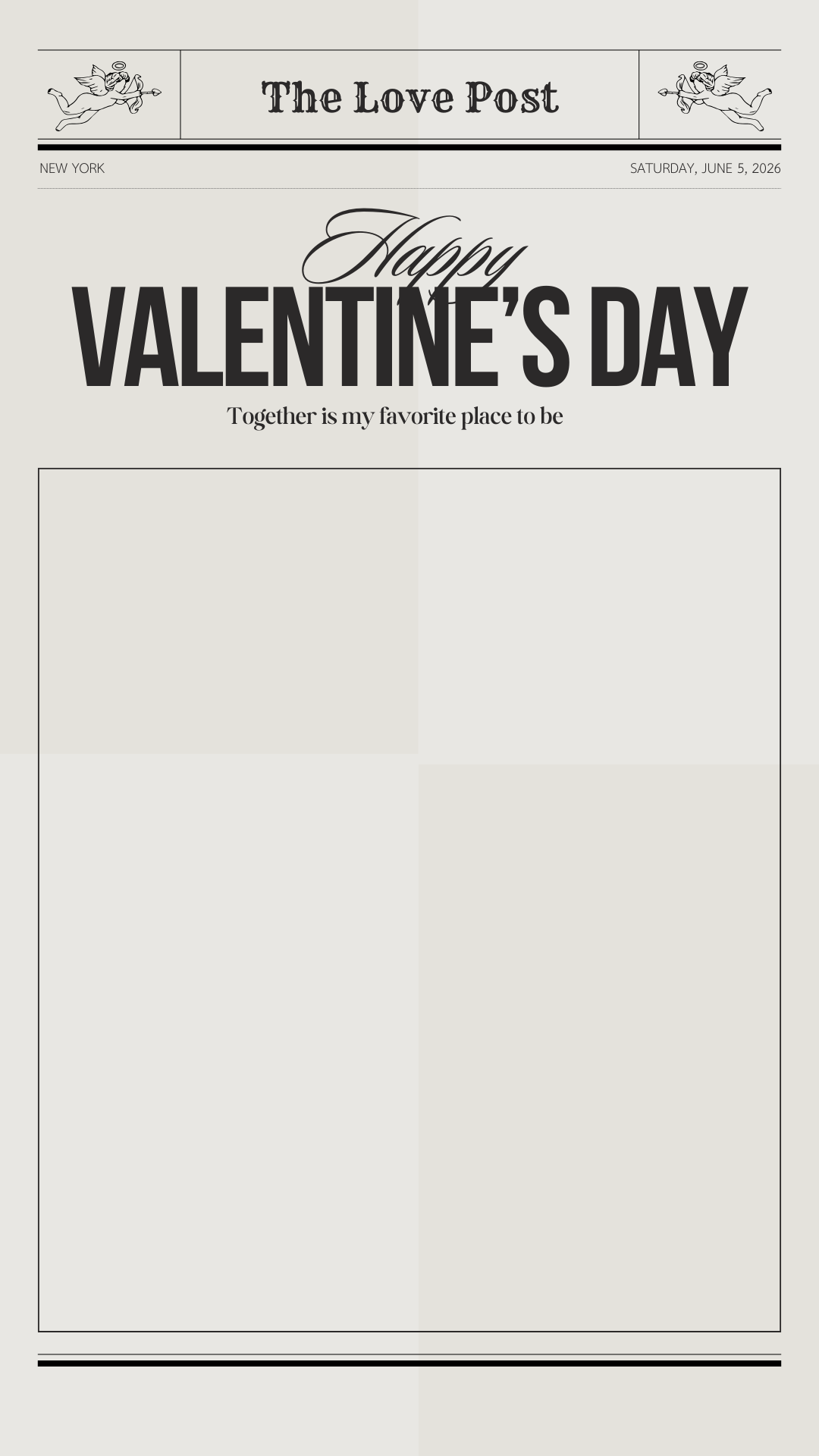 Happy Valentine's Day Newspaper Template