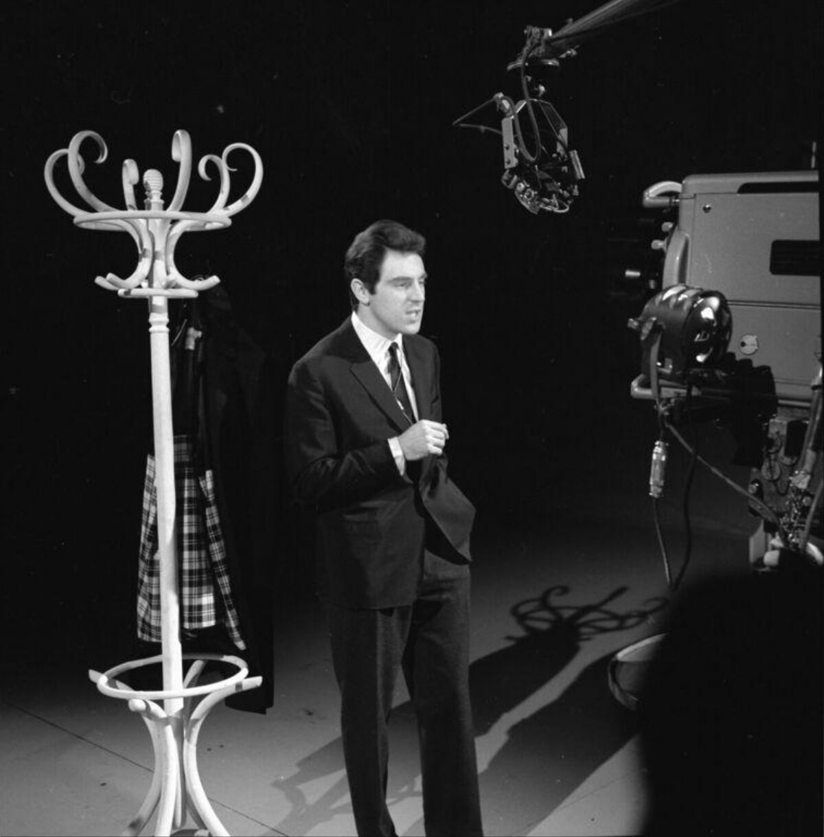 Man Filming in Television Studio