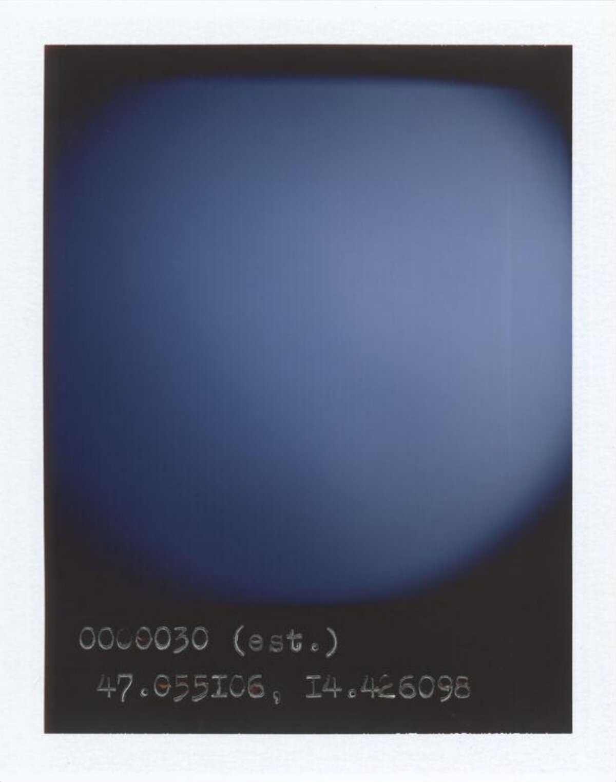 Polaroid With Handwritten Coordinates