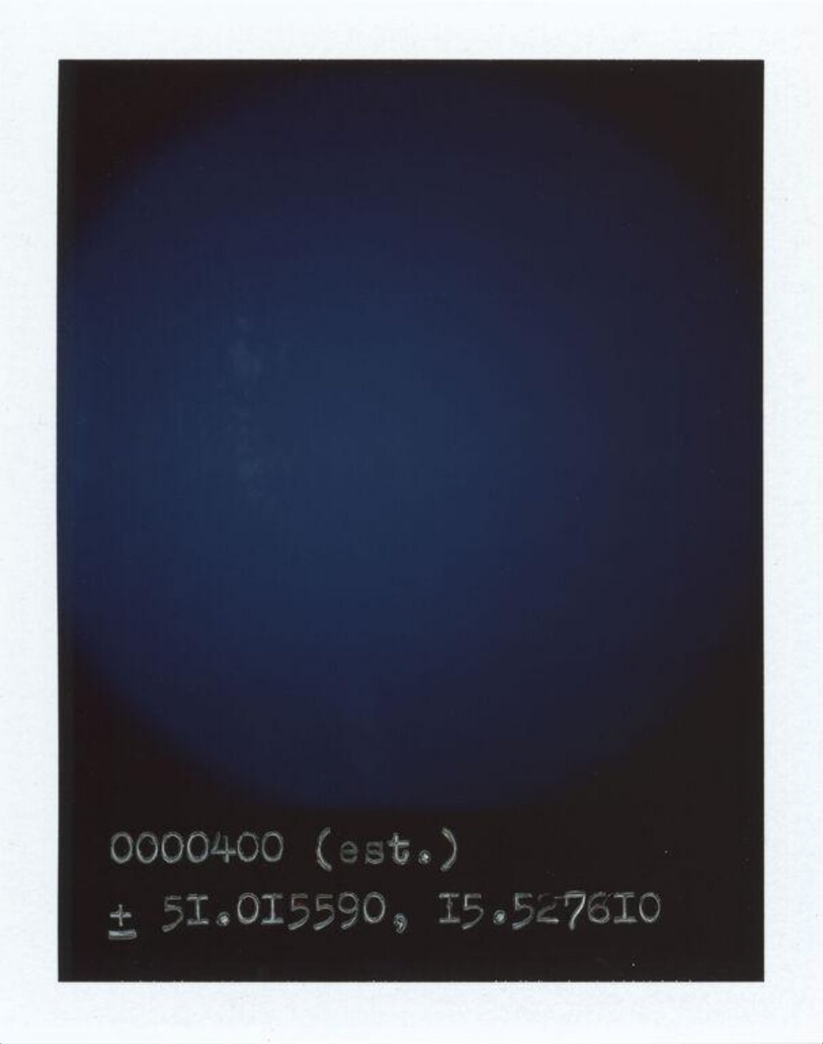 Polaroid Coordinate Text Card