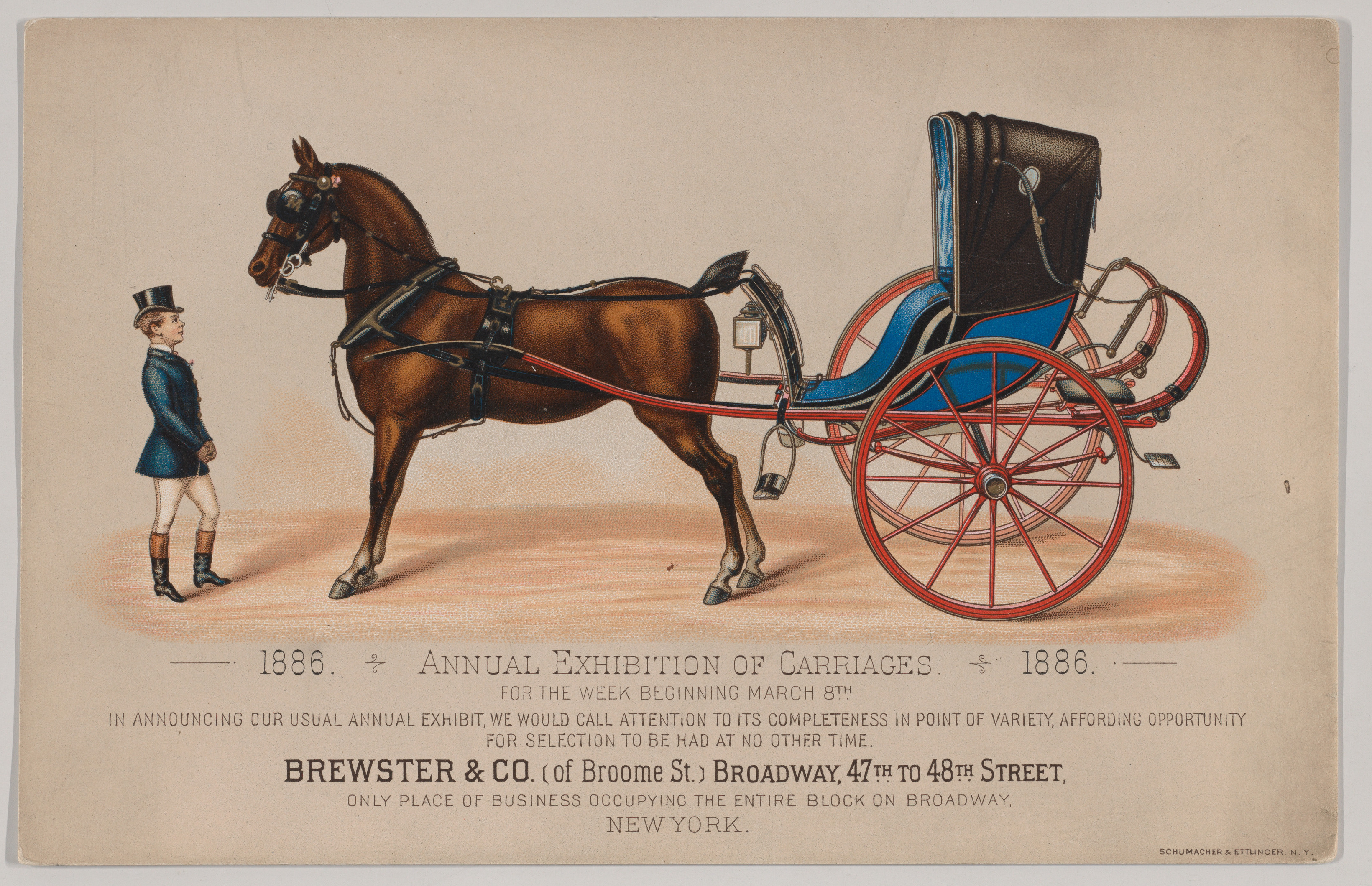 1886 New York Carriage Exhibition Ad