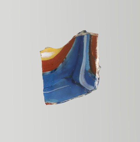 Striped Colored Glass Fragment