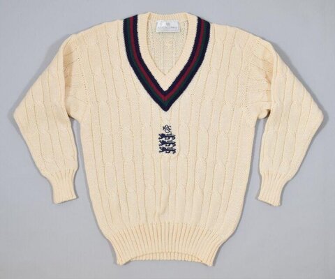 Vintage England Cricket V-neck Sweater
