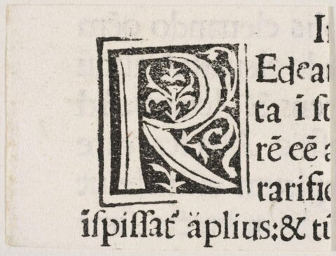 Antique Print Decorated Initial D