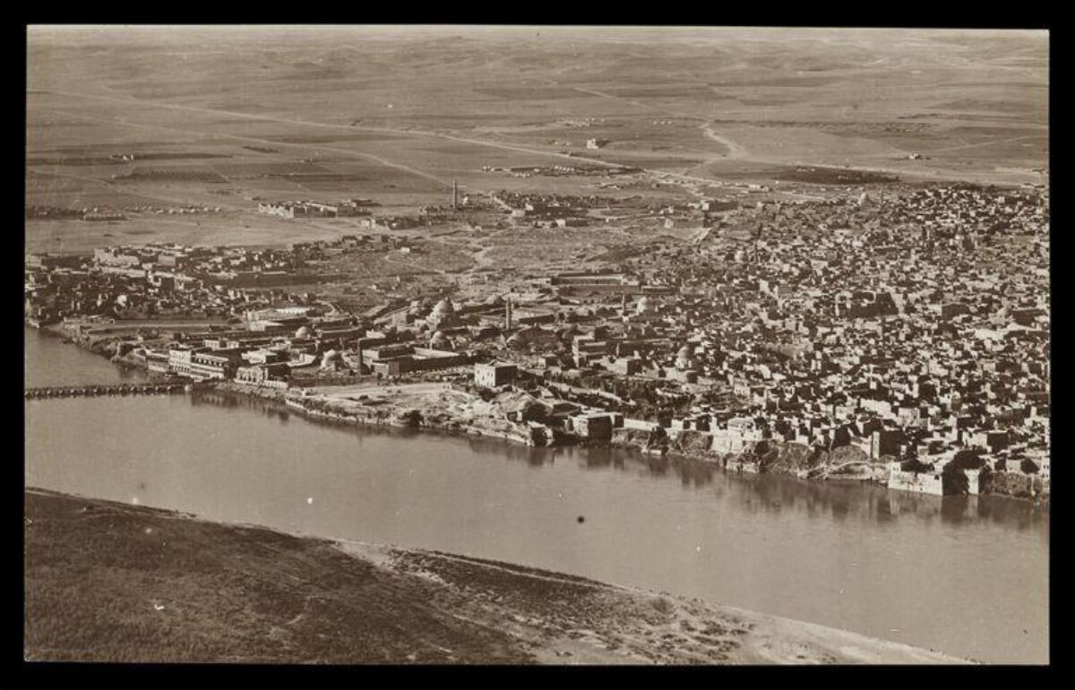 Vintage Aerial View of Riverside City
