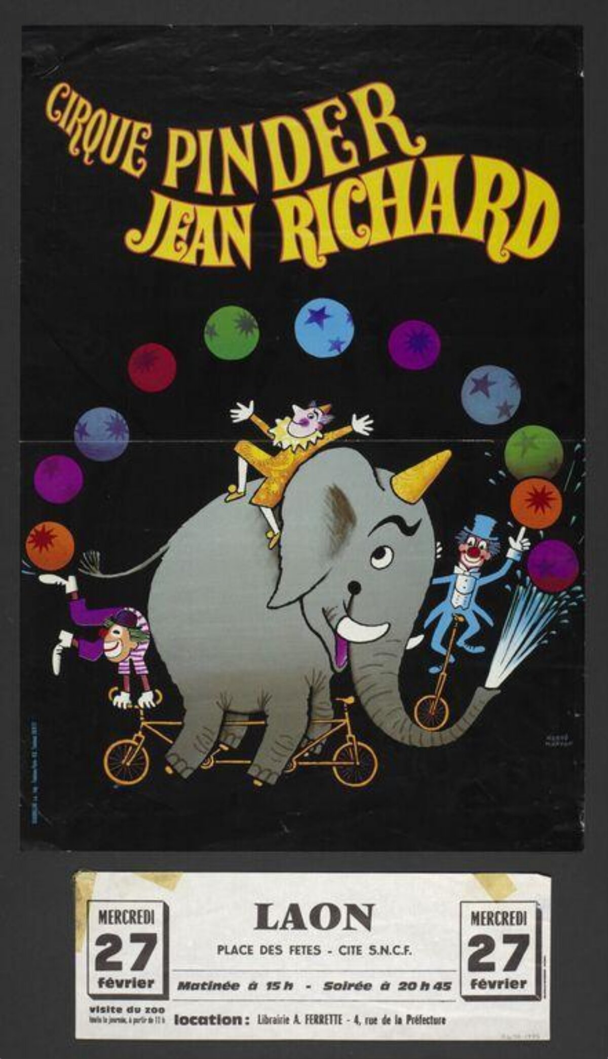 Cirque Pinder Jean Richard Circus Poster