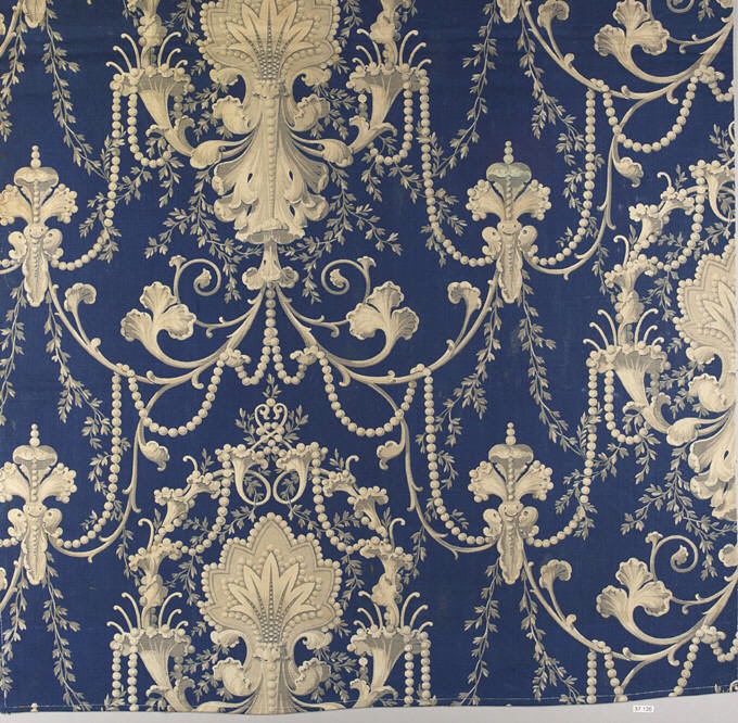 Blue Vintage Ornate Textile Pattern