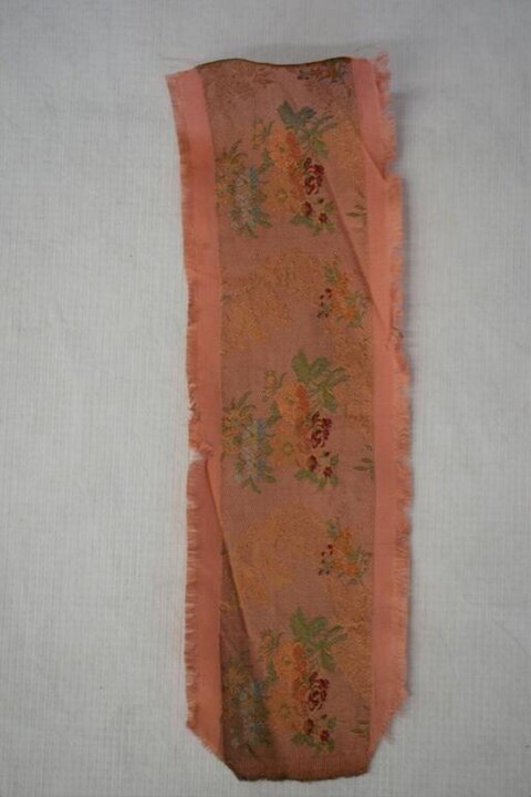 Vintage Pink Floral Fabric Scrap