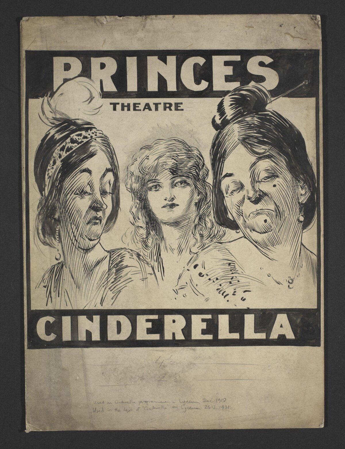 Princes Theatre Cinderella Poster Sketch