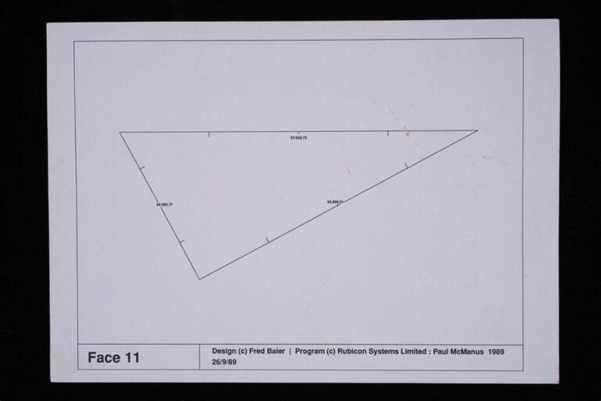 Face 11 Scalene Triangle Technical Drawing